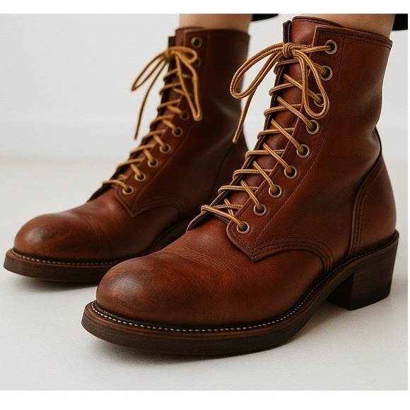 Wesco Other - Vintage Wesco Lace-to-Toe Logger Boots Brown Bullhide Sierra Sole USA Made 8.5D